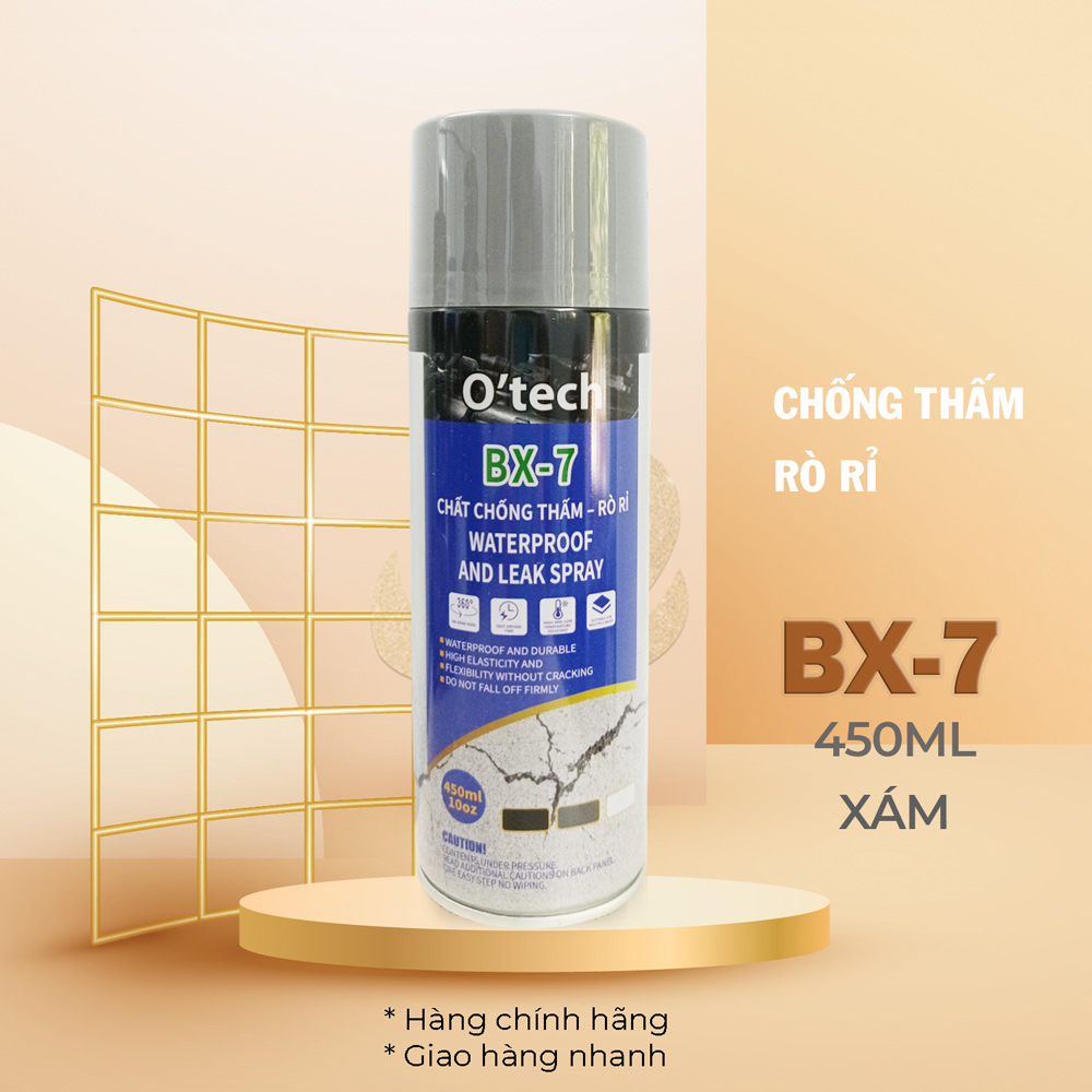 Bình xịt O'tech BX-7 Chất chống thấm - rò rỉ (450ml) Waterproof & Leak Spray