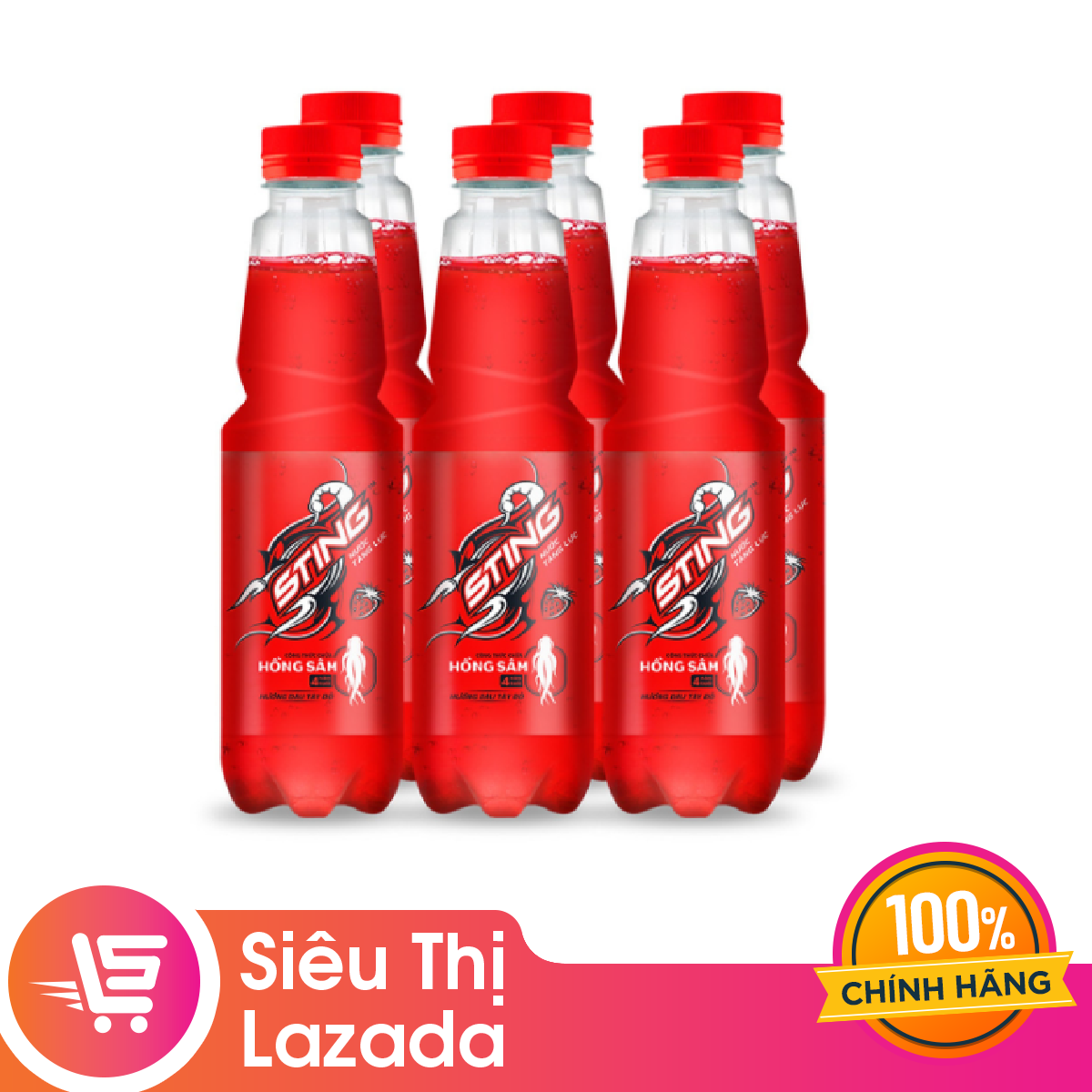 Lốc 6 Chai Sting Đỏ Dâu (330ml/Chai)