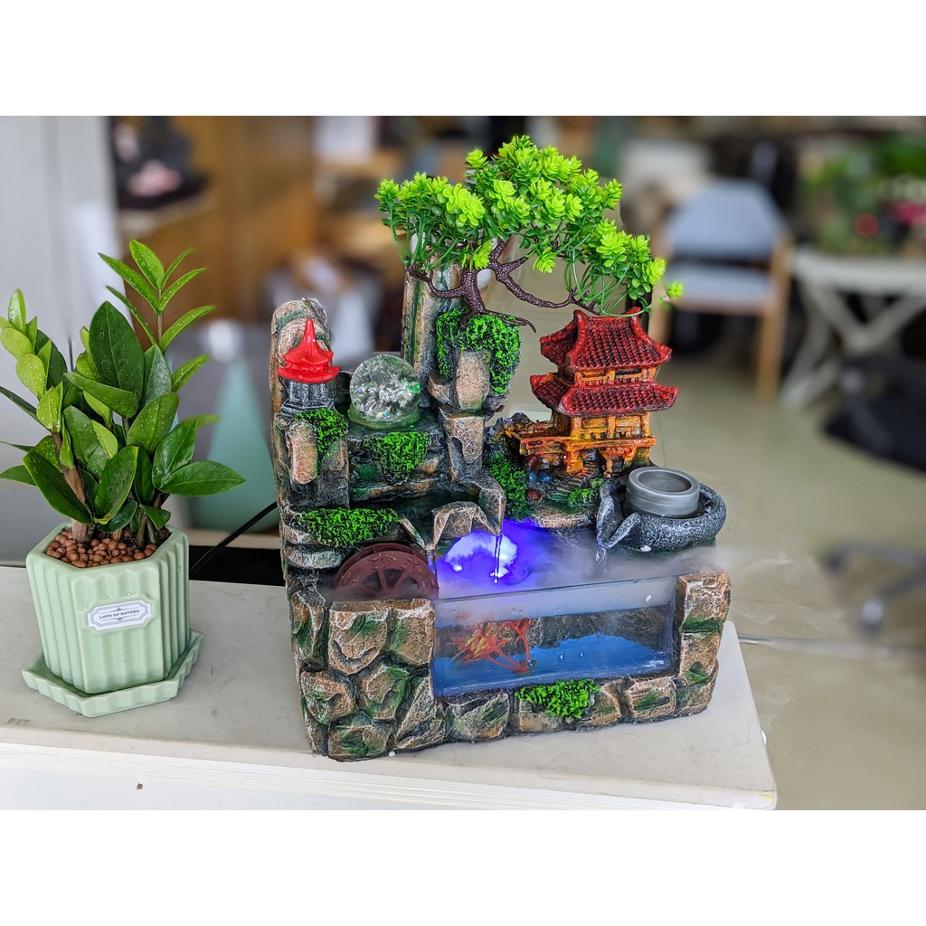THÁC NƯỚC MINI ĐỂ BÀN – NGÔI NHÀ ĐỎ