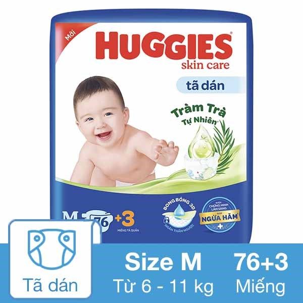 Tã dán huggies s80/m76/l68/xl62/xxl56 date mới nhất