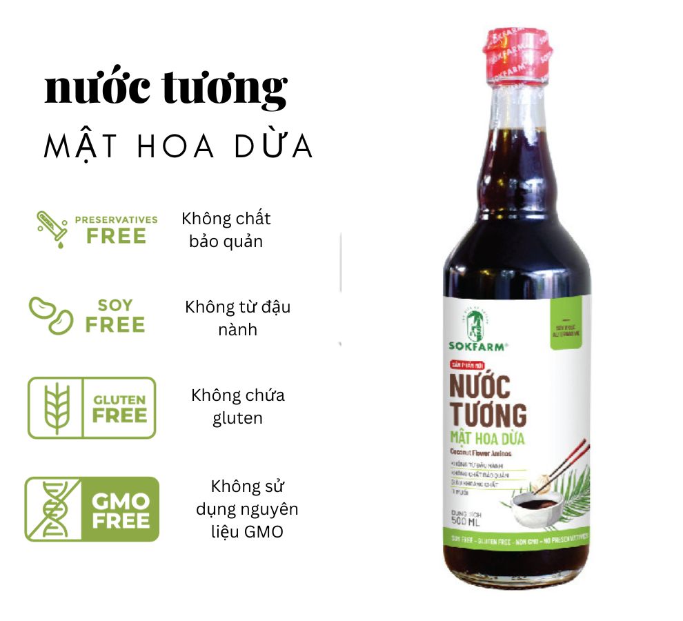 Nước Tương Mật Hoa Dừa - CHAI LỚN 500ml
