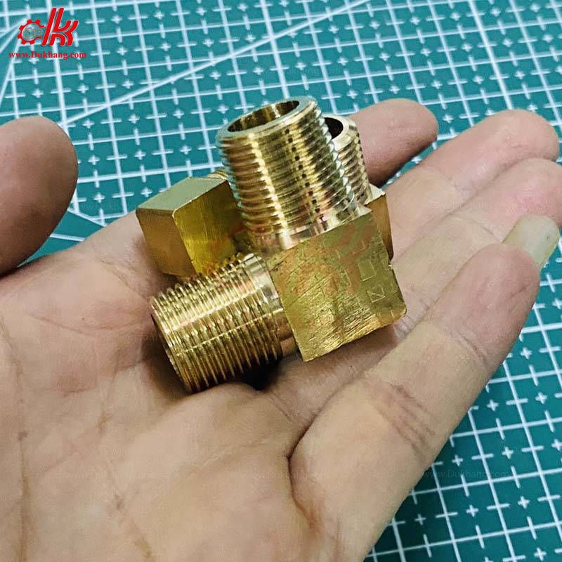 Nối thau co hai đầu ren ngoài