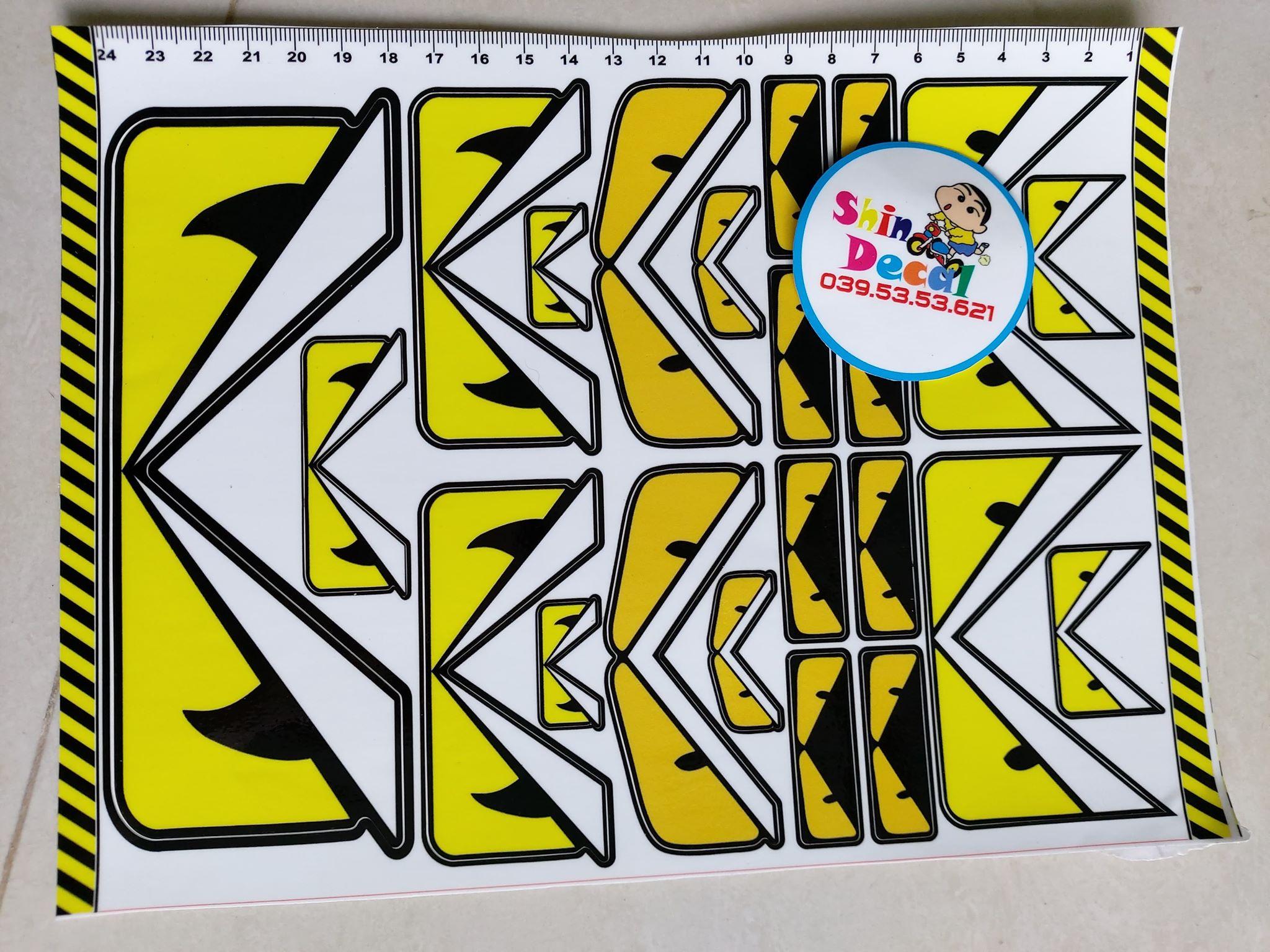 Tem Logo Mắt trọn bộ Kích Thước 18x25cm.