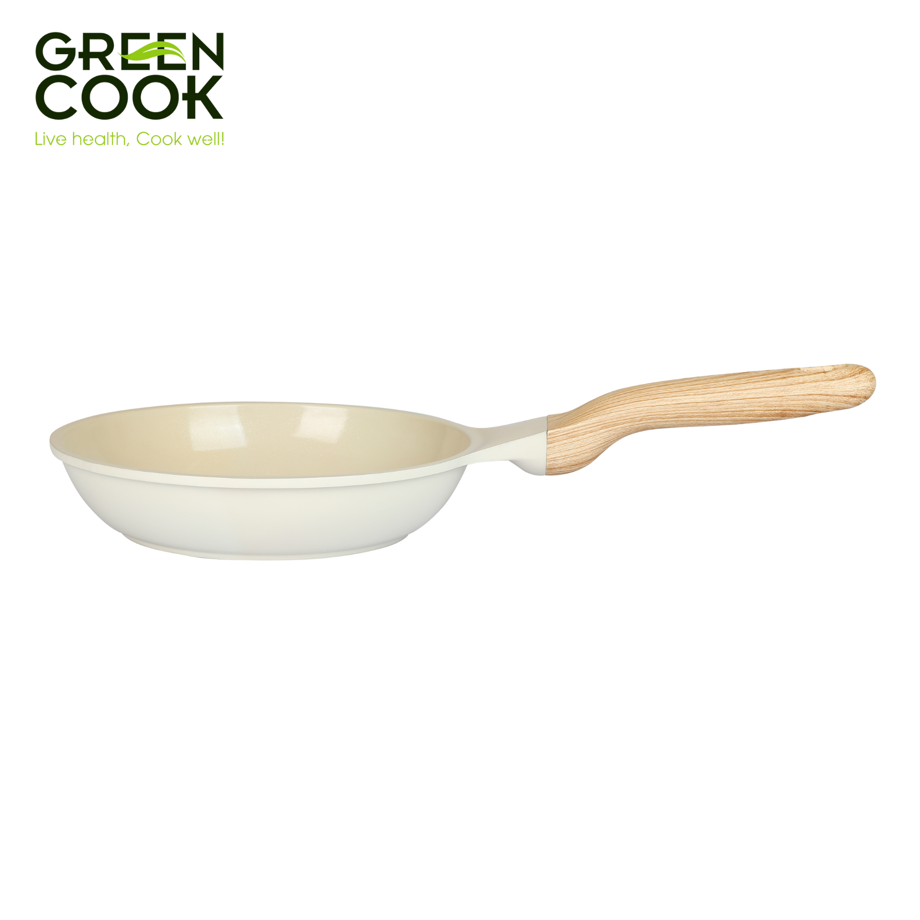 Chảo đúc Green Cook men gốm IVORY GCP233 - Dùng mọi loại bếp - Hàng chính hãng Greencook - Hình ảnh 5