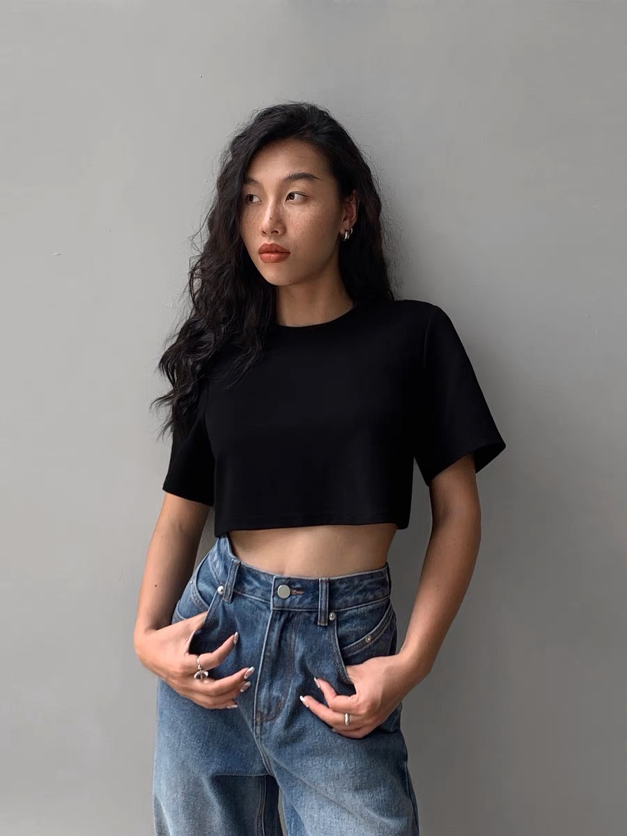 Áo Thun Tay Ngắn Basic, Dáng Croptop - Tharo Clothing [AO00133]