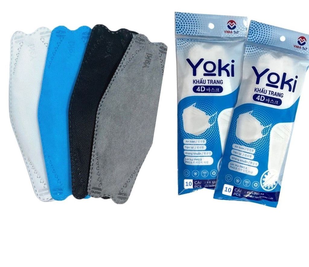 Khẩu trang Yoki 4D KF94 bịch 10 cái