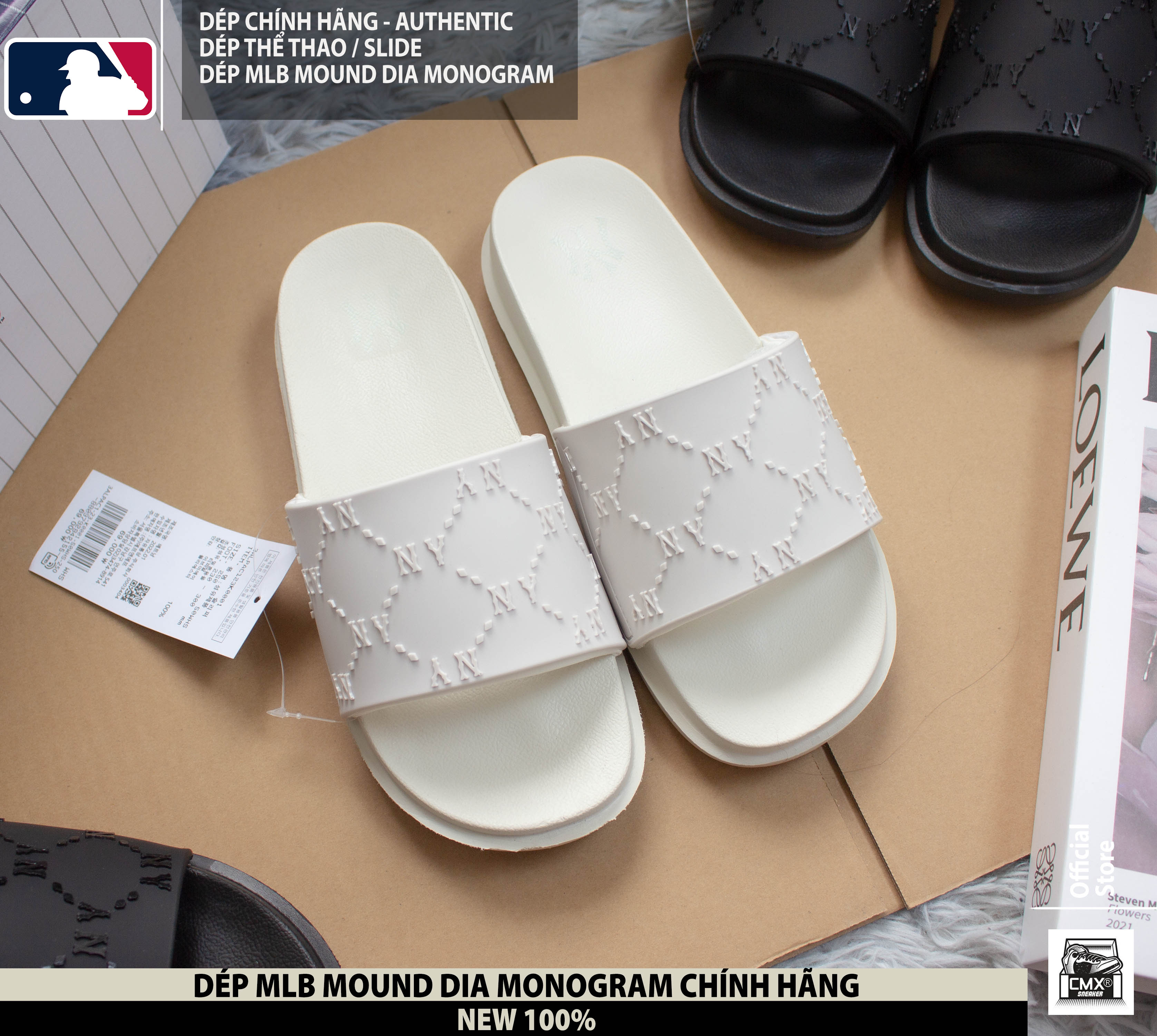 😘 [ HÀNG CHÍNH HÃNG CÓ SẴN CẬP NHẬT THƯỜNG XUYÊN ] Dép MLB CHUNKY MOUND DIA MONOGRAM - REAL AUTHENTIC 100%
