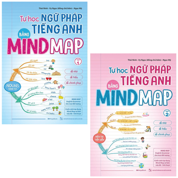 Fahasa - combo sách hay sách tự học ngữ pháp tiếng anh bằng mindmap