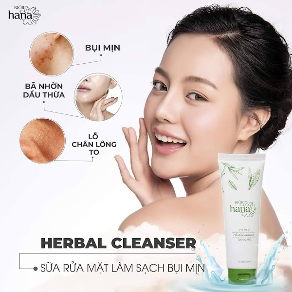 [MUA 1 TẶNG BÔNG TẨY TRANG 80M] Sữa Rửa Mặt Thảo Dược Riori Herbal Cleanser 120G