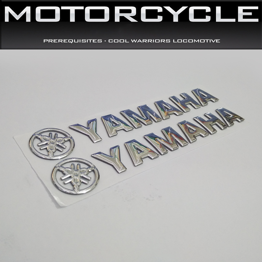 Cặp tem YAMAHA 3D Nổi - YA Bạc