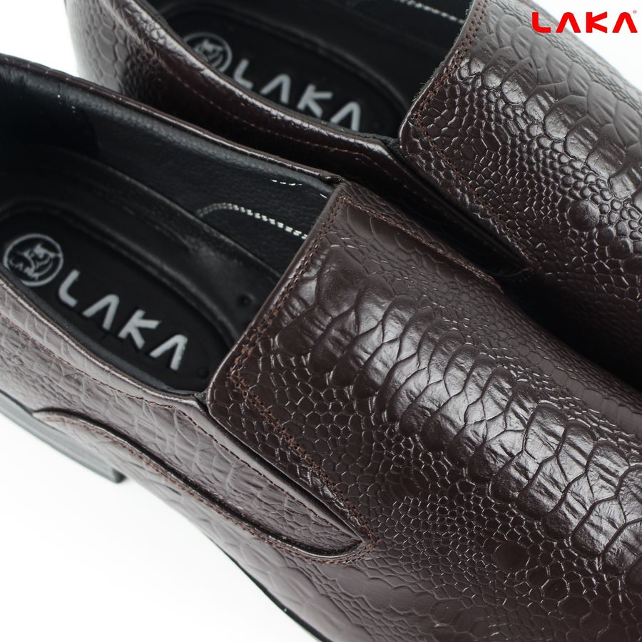 Giày nam da bò thật dập vân LAKA 105
