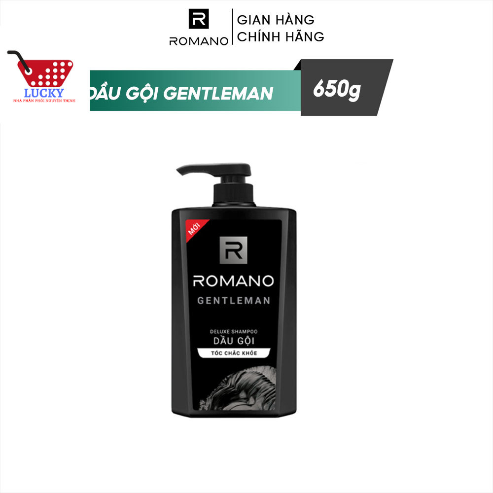 Dầu gội Hương nước hoa Romano Gentleman 650g Cao Cấp- Dành cho Phái Mạnh