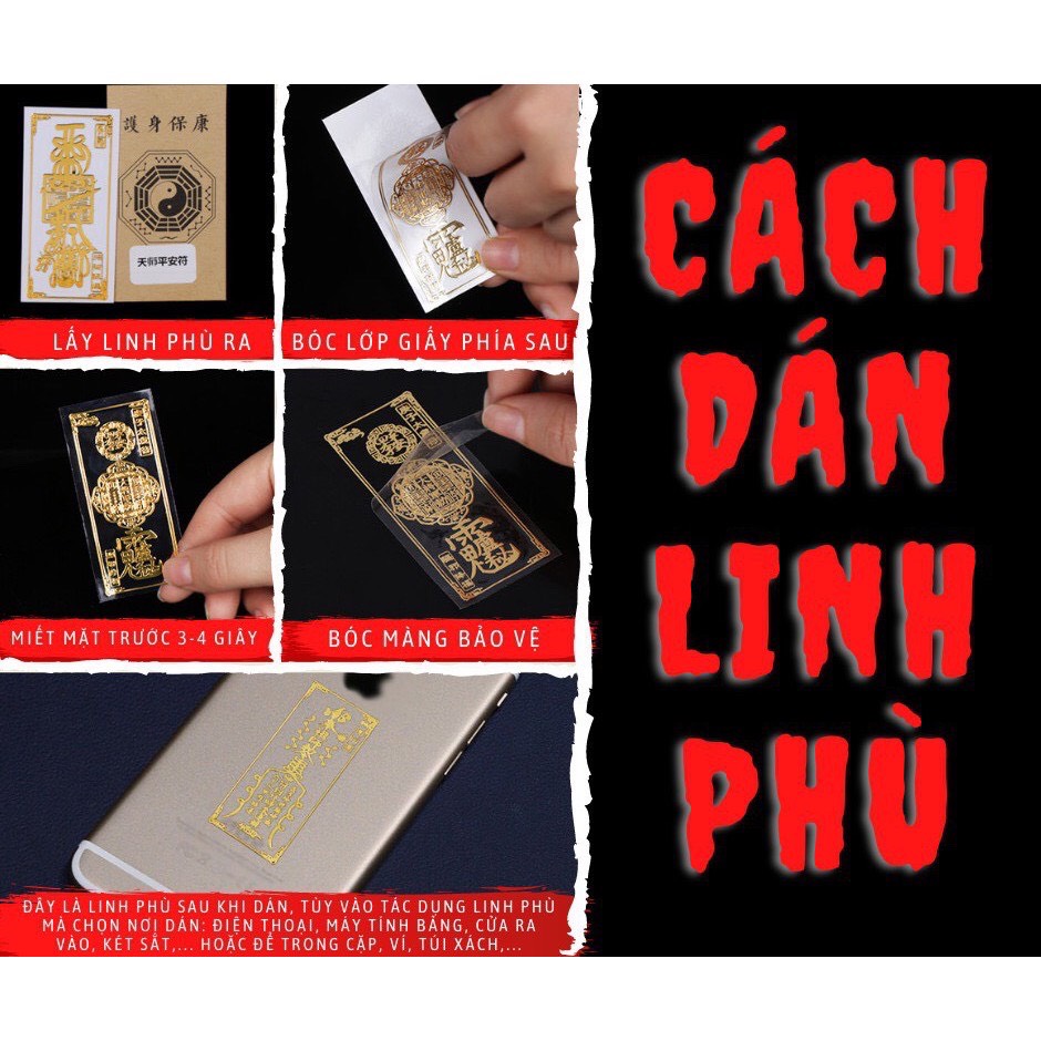Linh Phù Công Danh dán điện thoại - cầu công danh sự nghiệp thăng tiến dán điện thoại - Đã chú