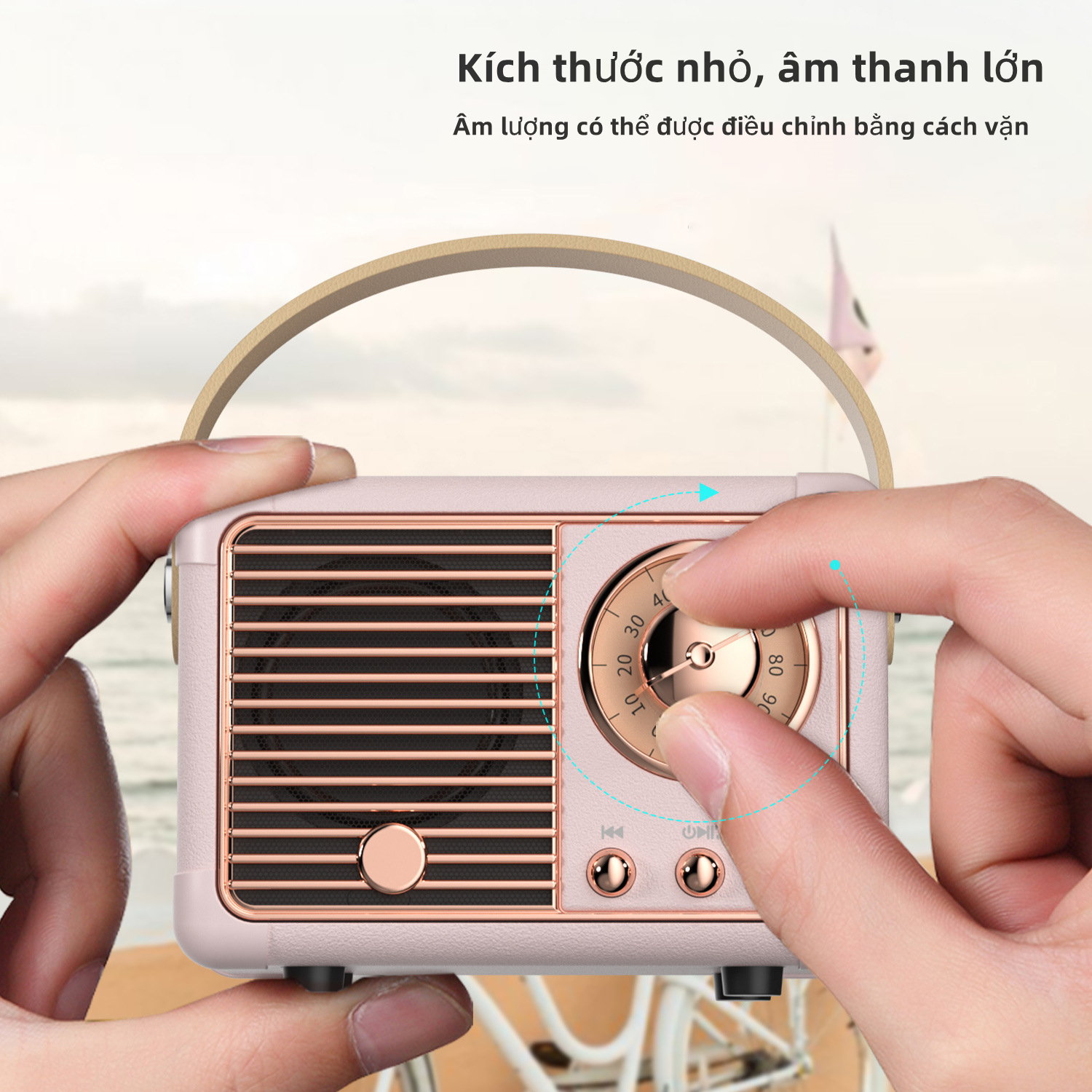 Loa Bluetooth không dây mini độc đáo kiểu dáng retro phong cách Hàn Quốc