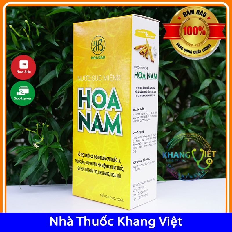 Nước Súc Miệng Cai Thuốc Hoa Nam