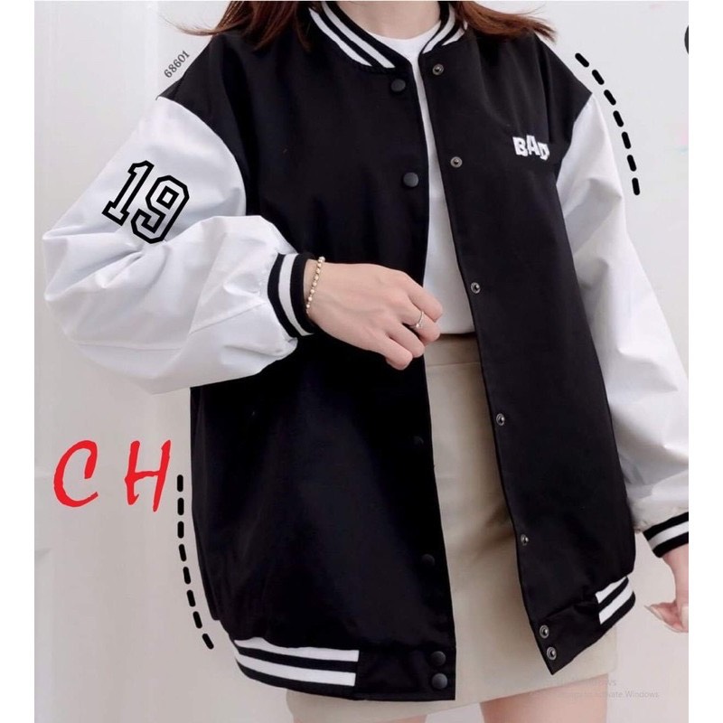 ÁO GIÓ BOMBER SỐ 19 PHỐI TAY LP68