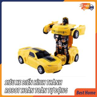 Đồ chơi ô tô biến hình tự động thành Robot dùng pin, phát nhạc - Đồ chơi nhân vật Best Home - Bảo hành 12 tháng thumbnail