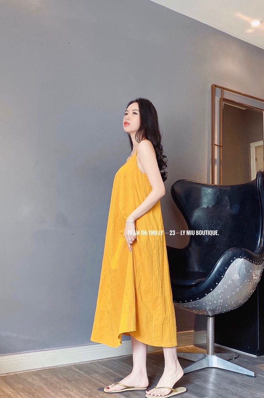 Váy maxi, váy 2 dây đan lưng đi biển siêu xinh