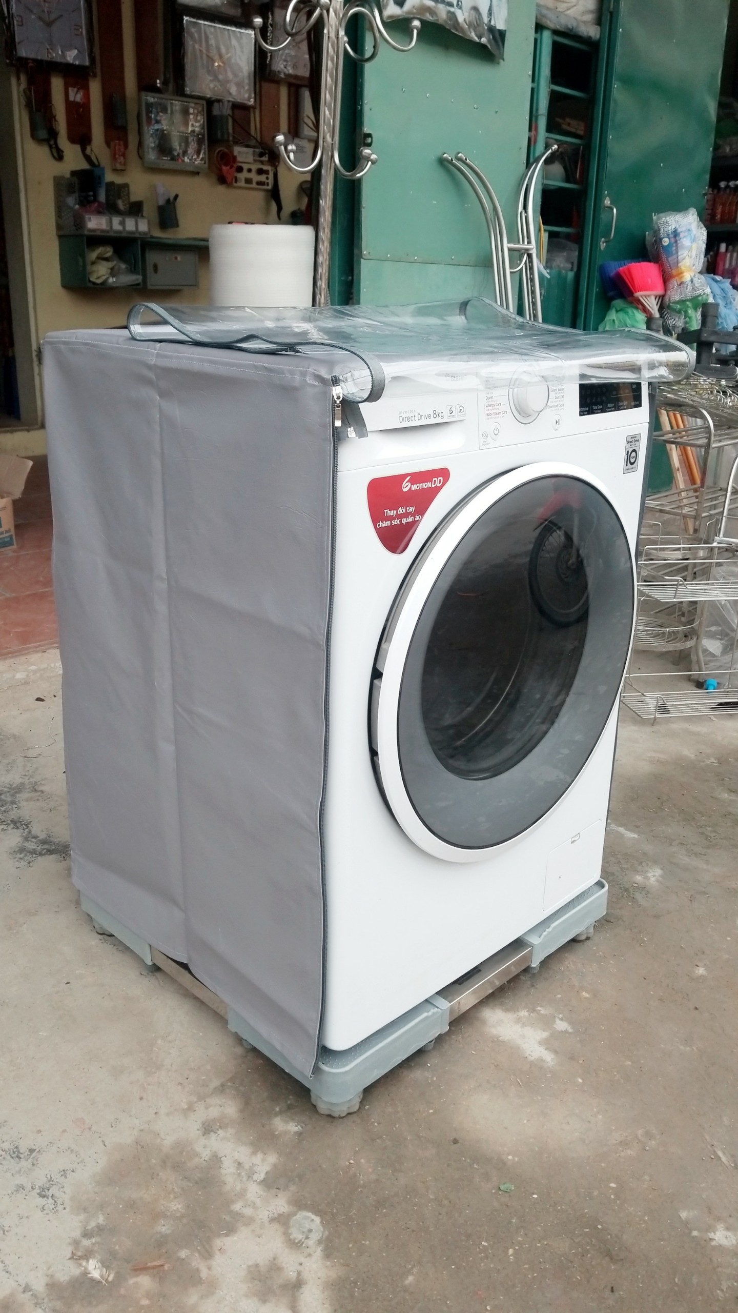 Áo trùm máy giặt cửa ngang