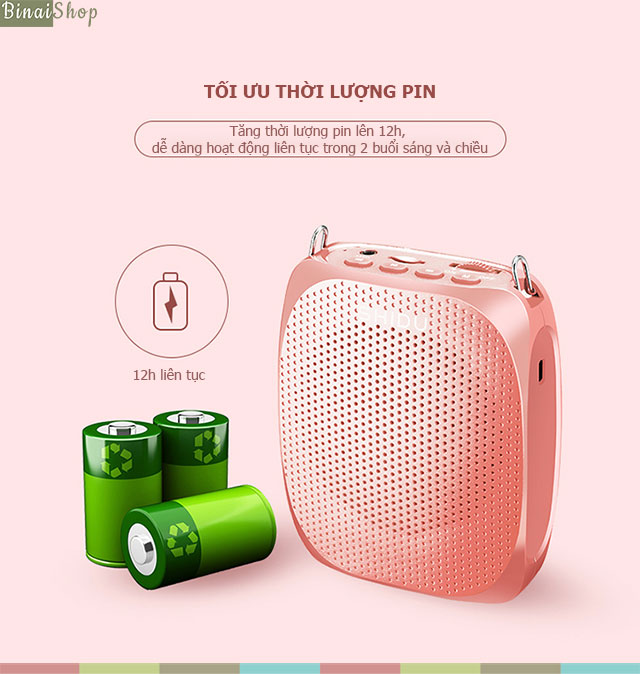 Máy trợ giảng không dây SHIDU SD-S615 (UHF) màu đen