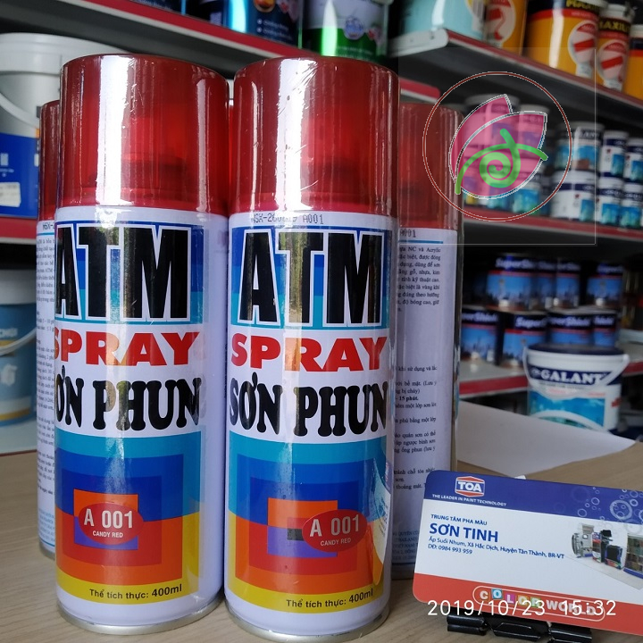 Sơn Xịt ATM A001 màu đỏ candy