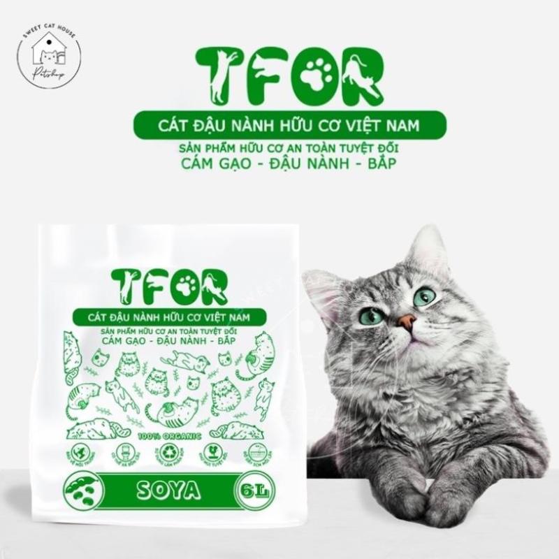 [Mã 11FMCGSALE giảm 8% đơn 500K] Cát đậu nành Tofu hữu cơ TFOR ORGANIC cho mèo XẢ TRỰC TIẾP TRONG NƯỚC | cát vệ sinh mèo