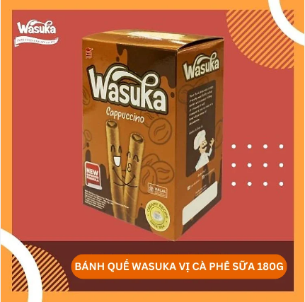 Bánh Quế Wasuka Premium Rolled Wafer Vị Cappuccino (Hộp 180g)