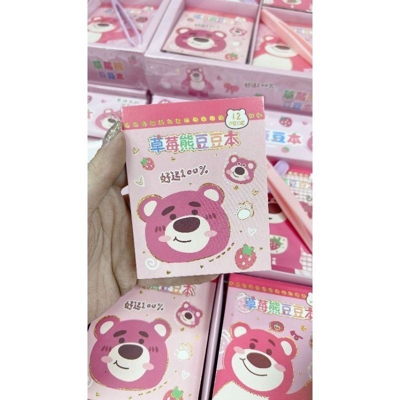 Sổ sticker gấu dâu cute dễ thương-Happyfunny