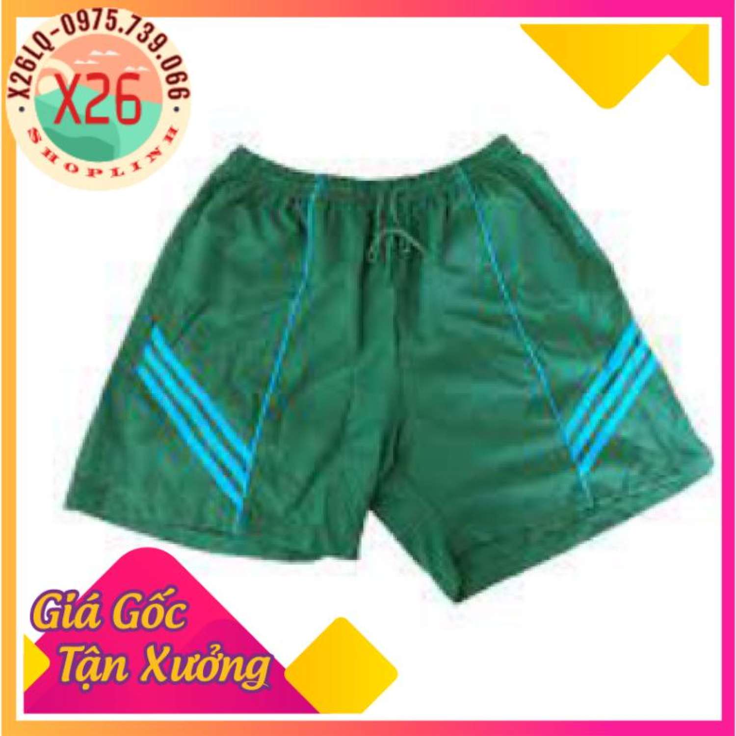 Quần đùi màu xanh rêu