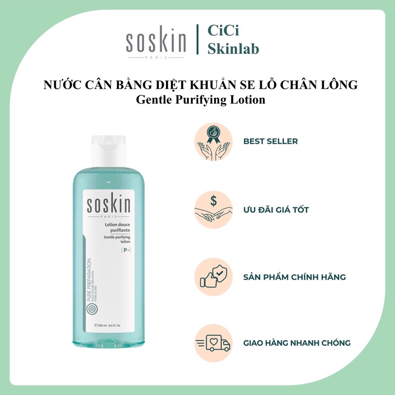 [Hàng chính hãng] Nước cân bằng dành cho da dầu mụn Purifying Lotion Soskin