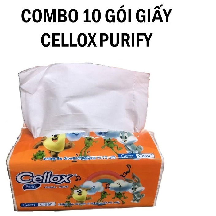 Combo 10 gói khăn giấy rút cellox 260 tờ 250g/ gói