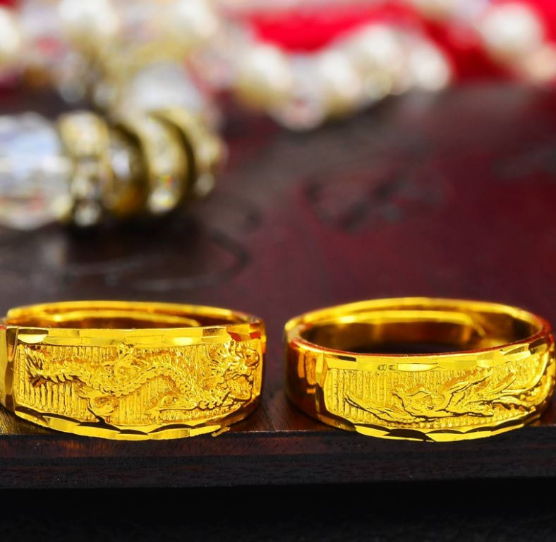 CẶP NHẪN LONG PHỤNG HUYỀN THOẠI MẠ VÀNG 18K