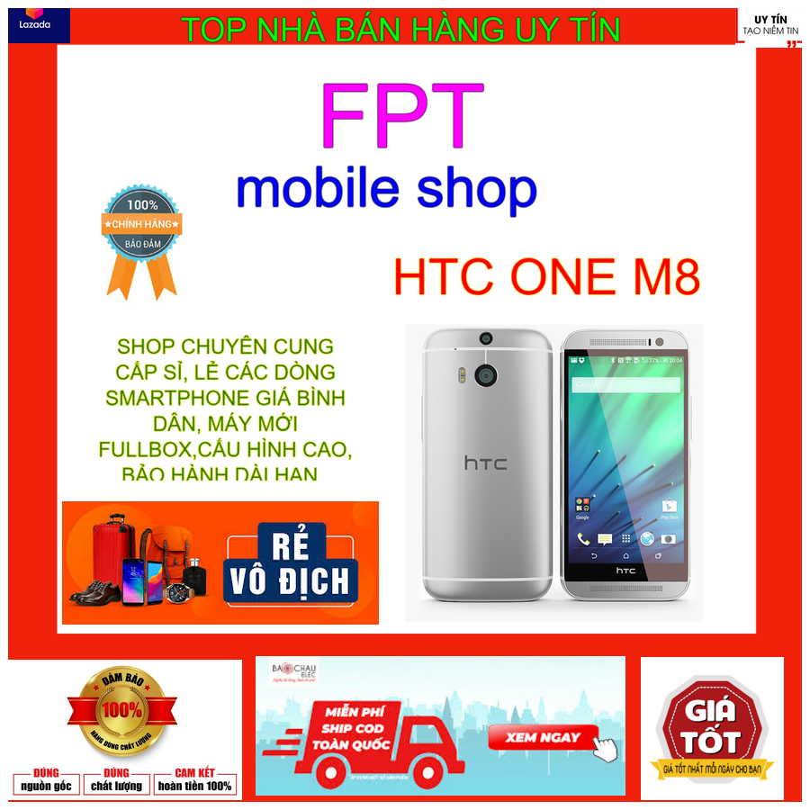 [HCM]HTC ONE M8 RAM 2GB MỚI NGUYÊN CON FULLBOX