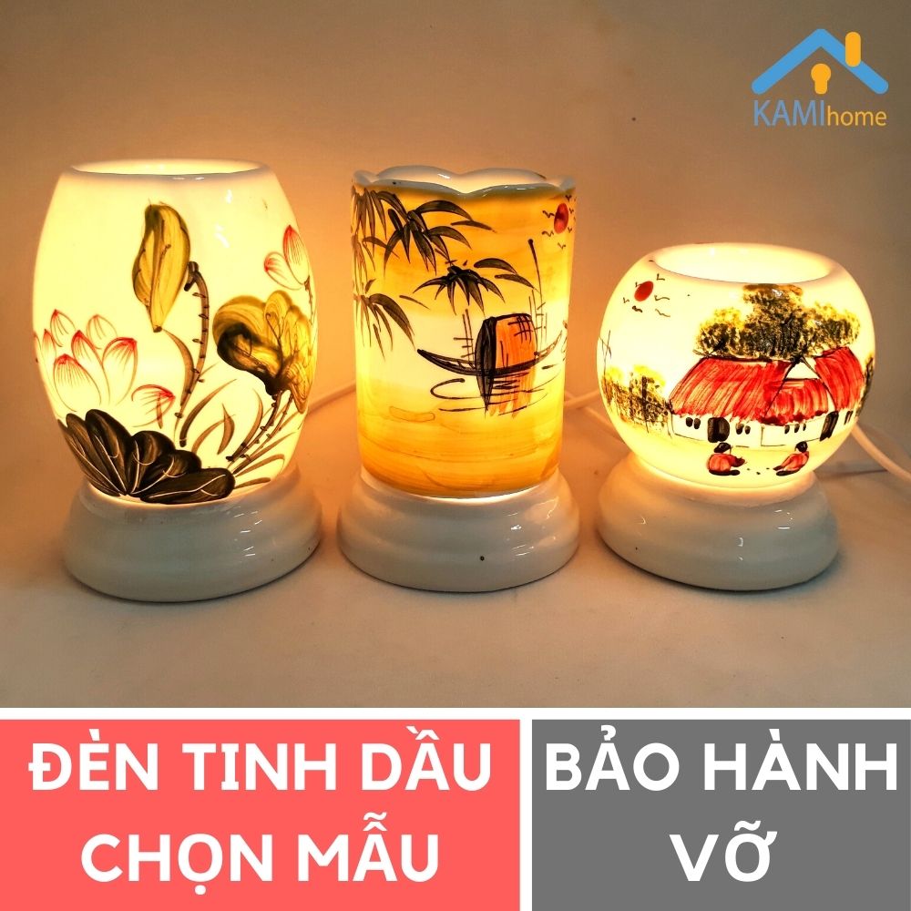 Đèn xông tinh dầu bằng điện (Dáng Trứng và Chọn mẫu khác) khử mùi thơm phòng và đuổi muỗi chất liệu gốm sứ Bảo hành giao hàng bể vỡ mã 25002