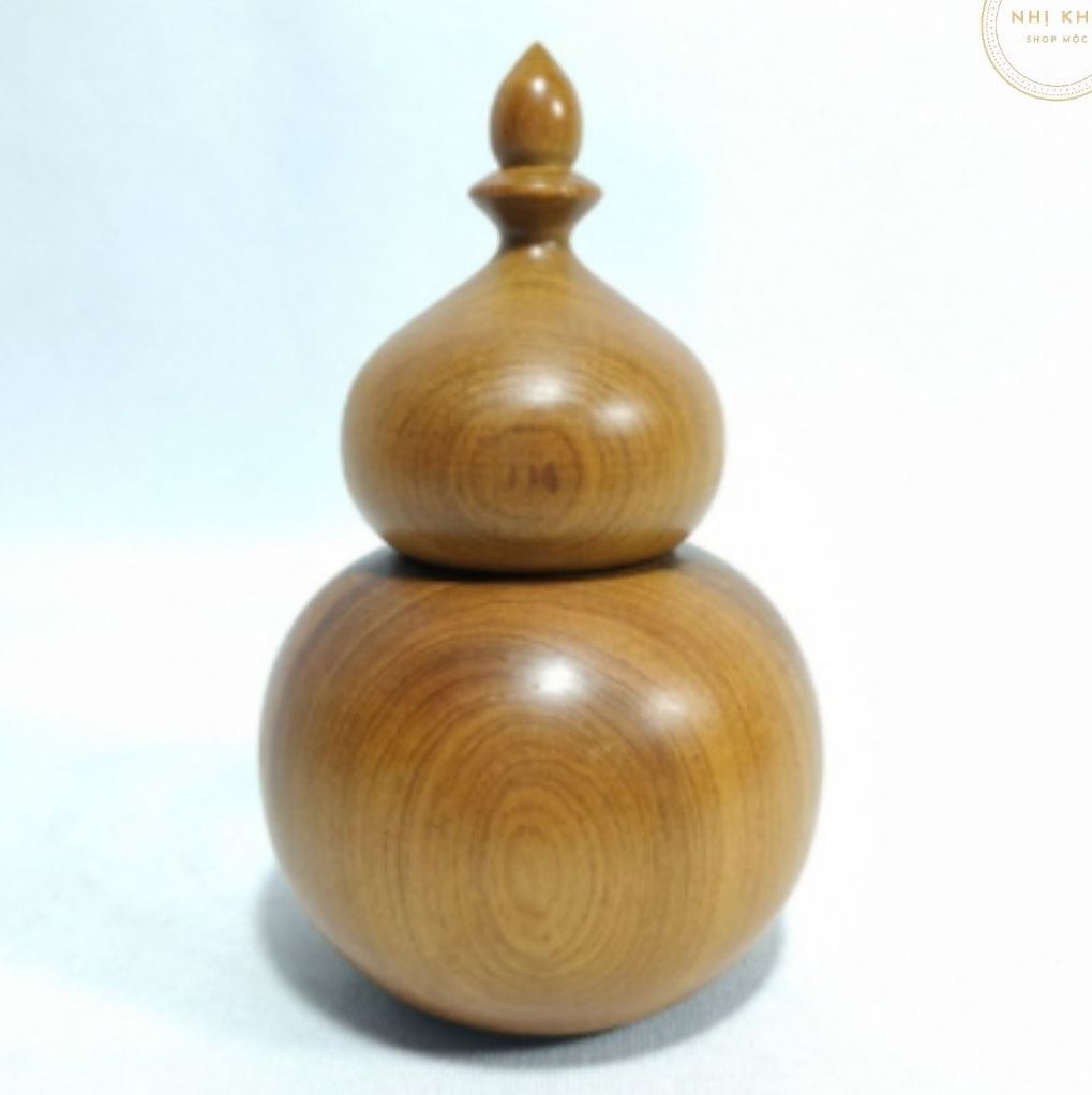 Ống đựng tăm hồ lô gỗ bách xanh loại 1