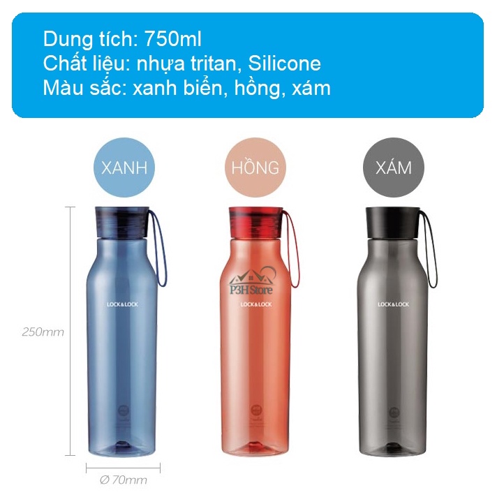 Bình Nước Nhựa Tritan Lock&Lock Eco Bottle 750ml ABF664