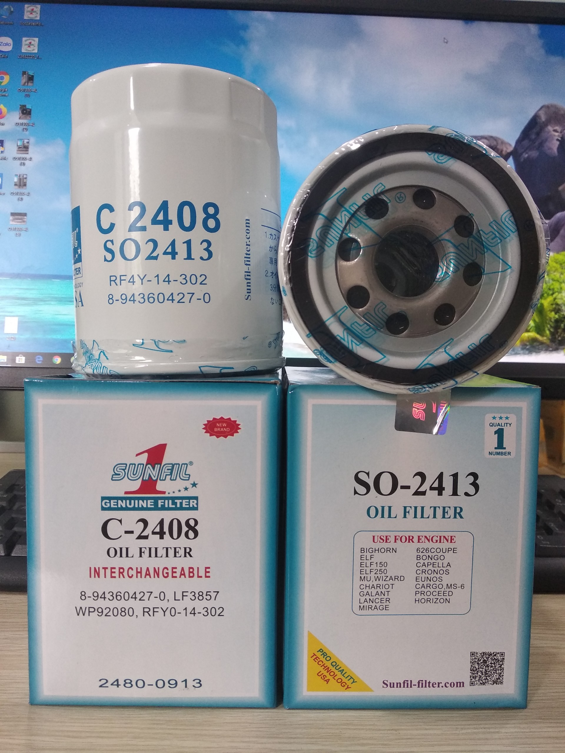 [HCM]Lọc nhớt xe tải ISUZU 1T9 - 3T5