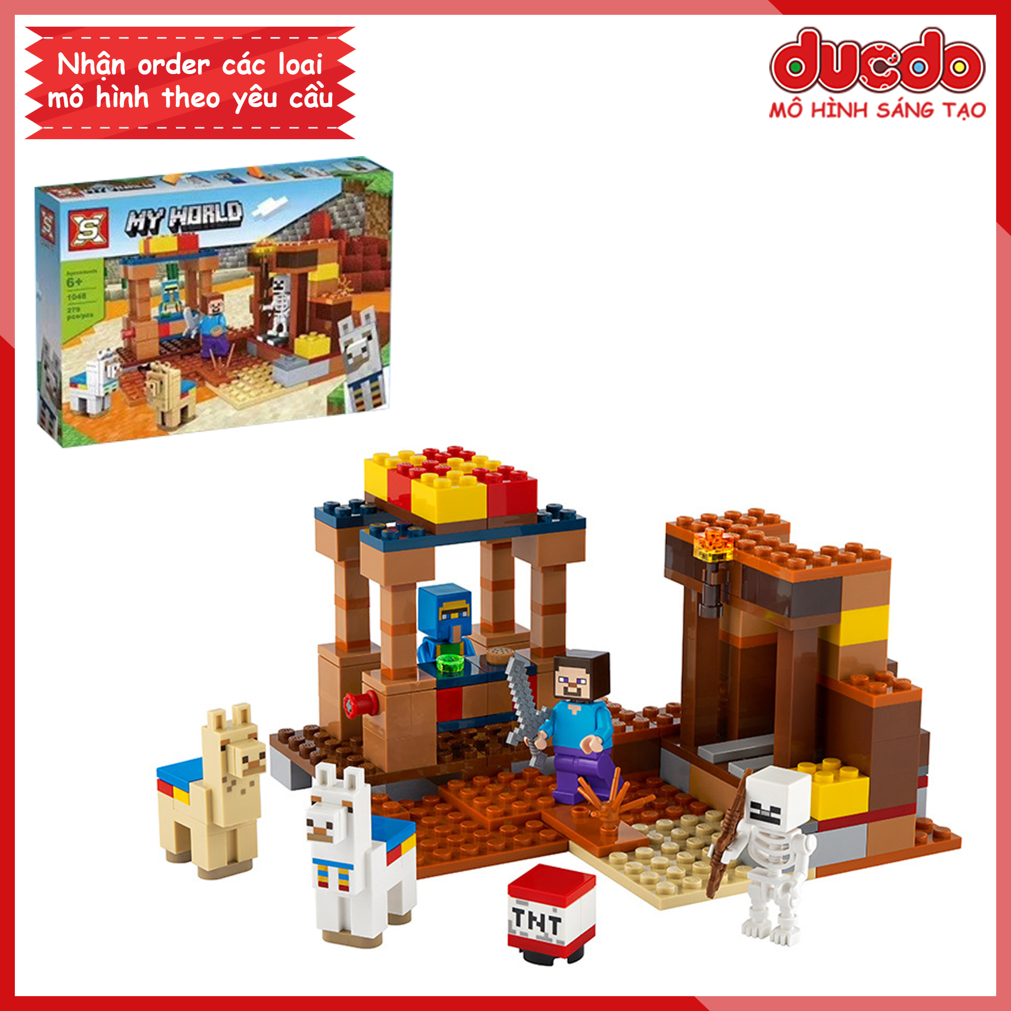 No 1048 lắp ghép minecraft cửa hàng sa mạc - đồ chơi xếp hình mô hình 21167
