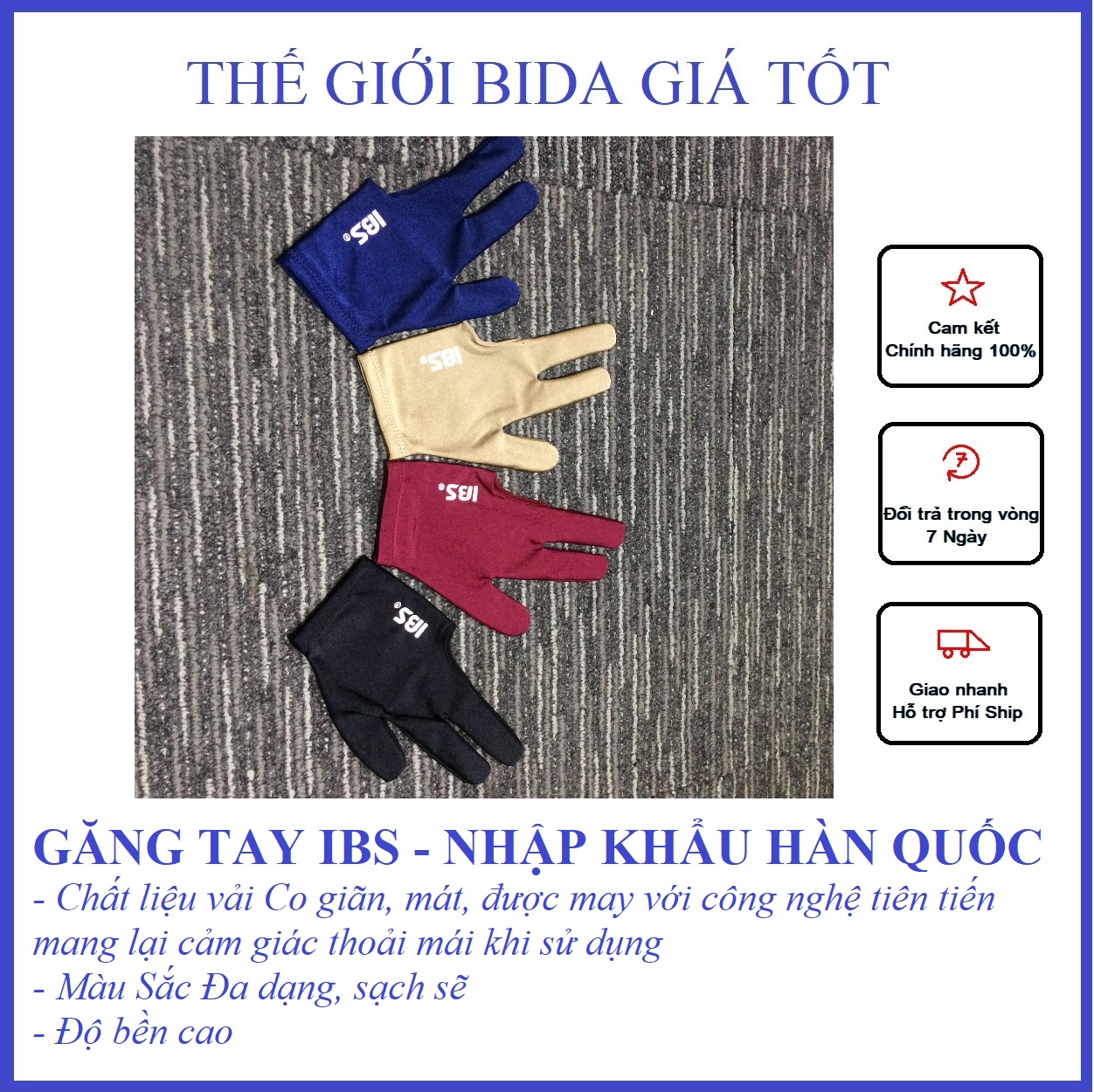 Găng Tay Bida (Bao Tay Bida) IBS - Nhập Khẩu Hàn Quốc