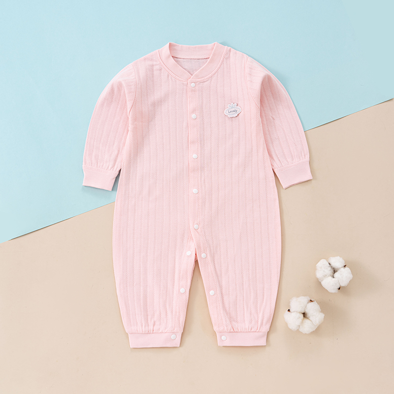 Body liền thân dài tay cotton cho bé trai bé gái sơ sinh 3-10kg, hàng xuất Hàn