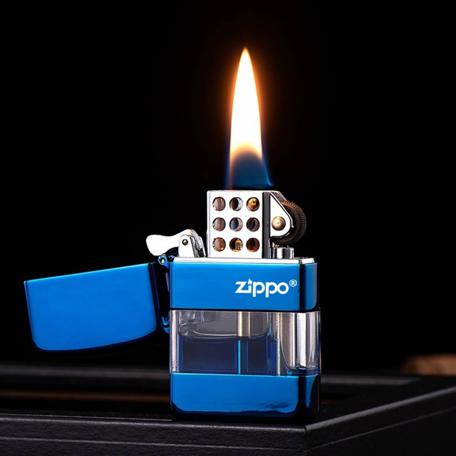 BẬT LỬA ZIPPO XĂNG LỘ THIÊN (FULL BOX) - (XÀI XĂNG) # TITAN ( ĐỦ MÀU )