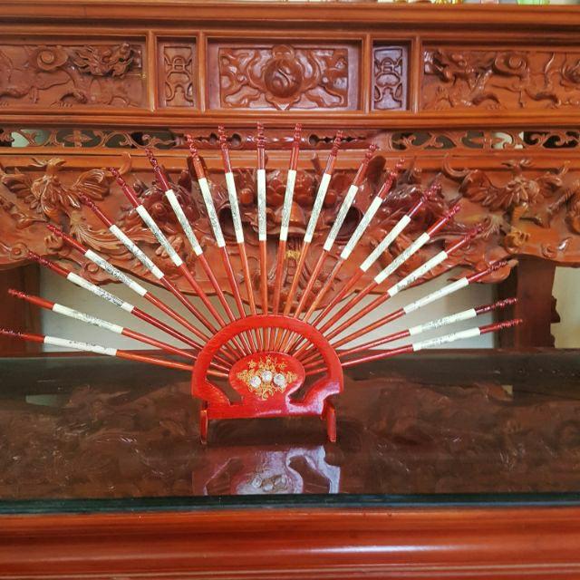 Bộ Đũa Thờ Gỗ Hương Xòe 10 Đôi
