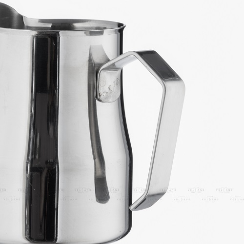 [HCM]Ca đánh sữa Motta màu bạc Inox 304 mũi tròn