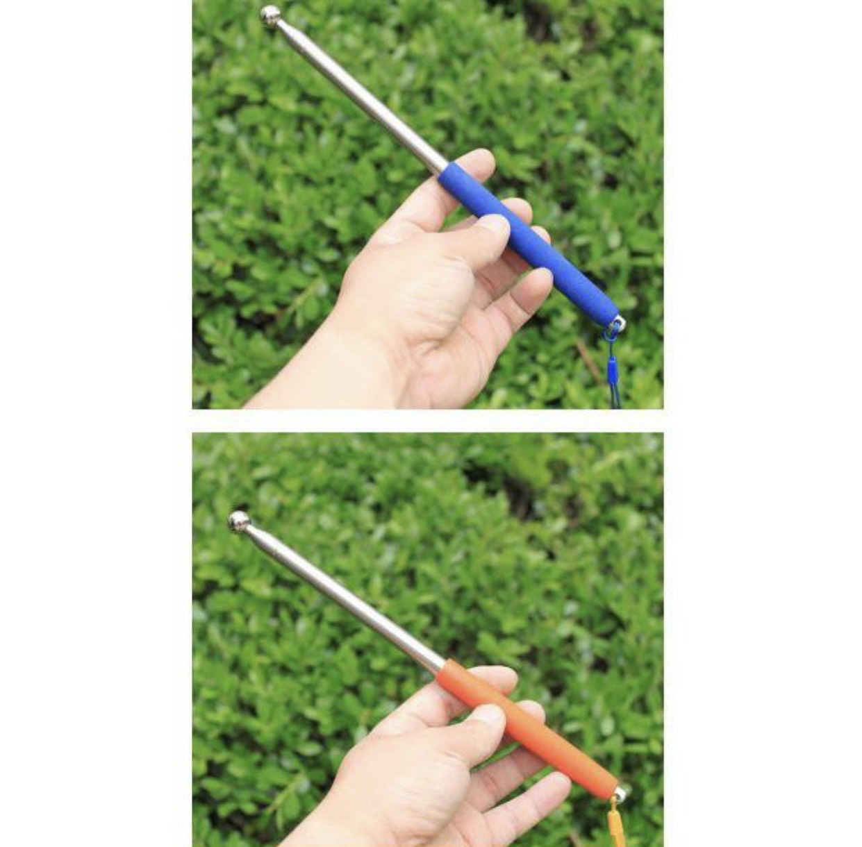 Que Chỉ Bảng Inox 1 Mét Đầu Bọc Cao Su