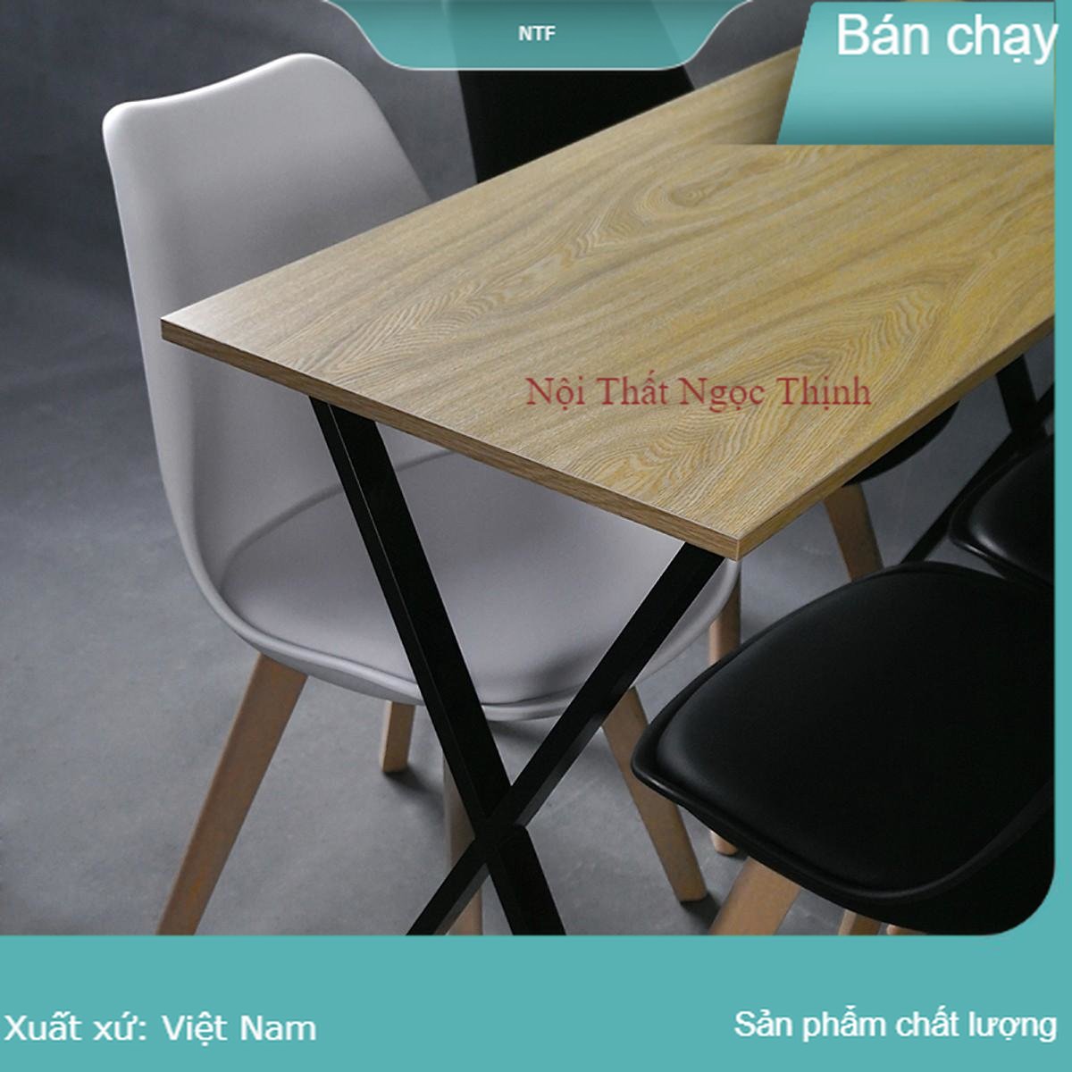 Bàn làm việc cao cấp, dùng cho học tập, làm bàn ăn, bàn chơi games, phủ Melamin 2 mặt chống trầy xước, ẩm mốc, dể dàng lắp ghép NGOTICO