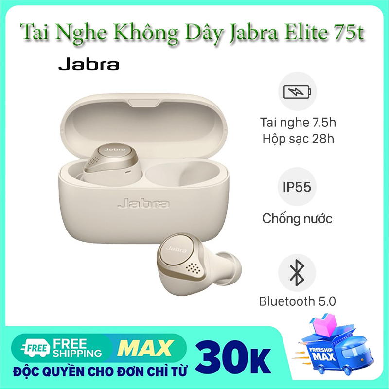 HCMtai nghe bluetooth - Tai nghe Bluetooth True Wireless Jabra Elite 75T