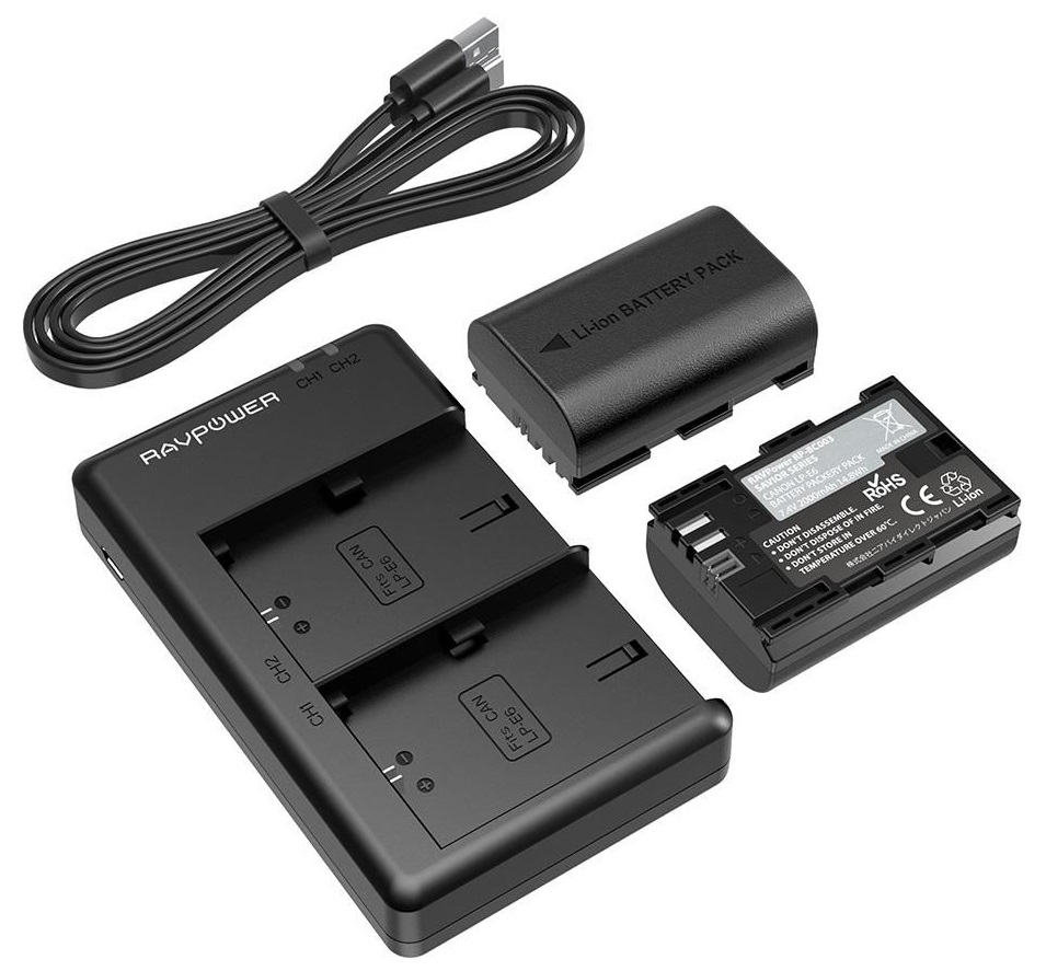 Sạc máy ảnh Ravpower LP-E6/E6N