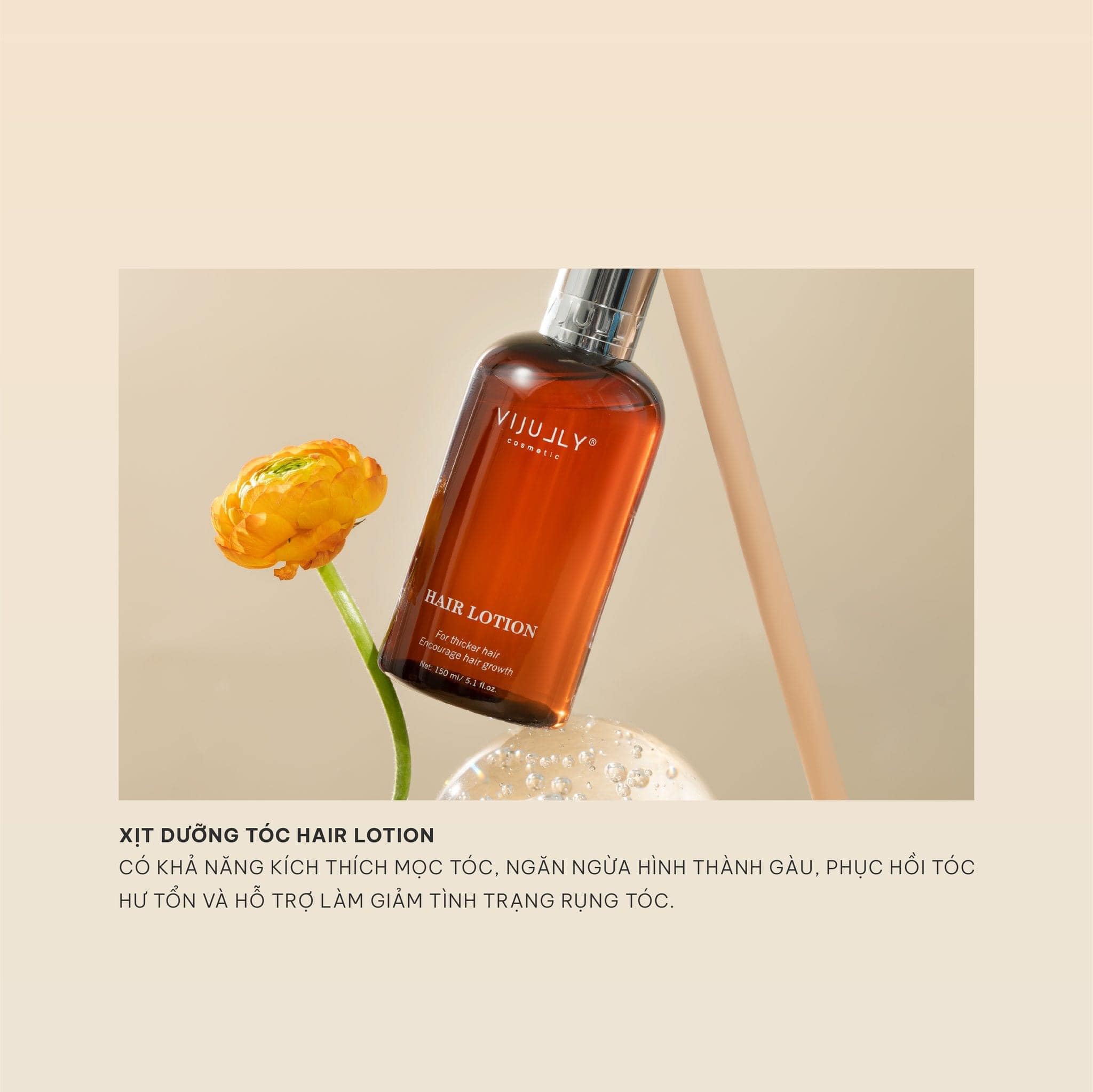 Xịt dưỡng tóc tinh dầu bưởi ( Hair Lotion ) Vi Jully 150ml