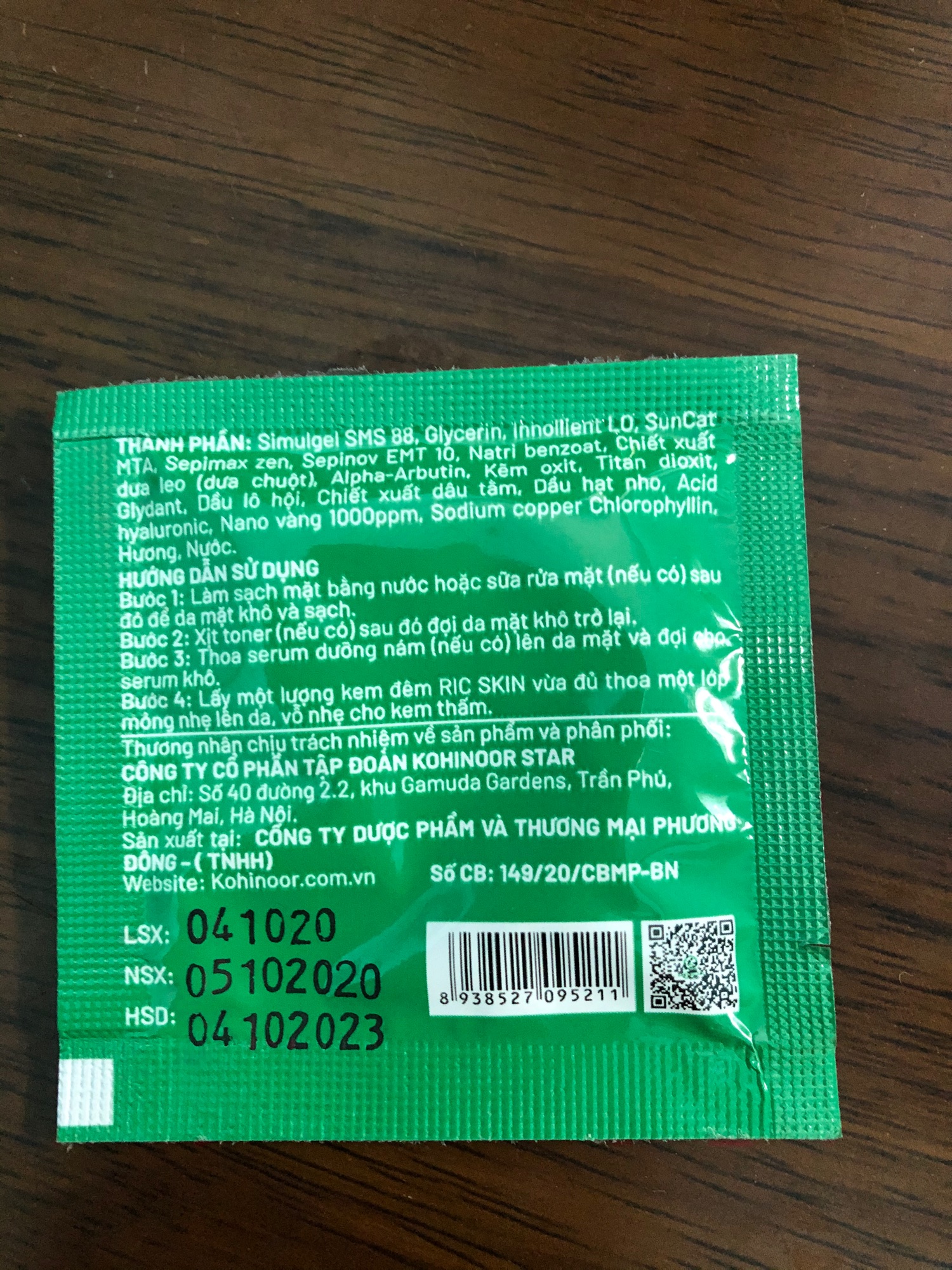 [HCM]Kem face ric skin đêm ( gói nhỏ 3g )