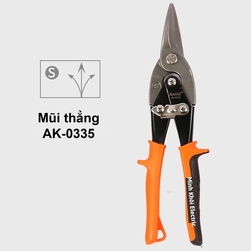 Kéo cắt tôn Asaki AK-0335 chất liệu CR-V , kéo cắt tole asaki AK-0168,kéo cắt inox,kềm cắt tôn tole,kéo cắt tôn thẳng Asaki, kiềm cắt tôn